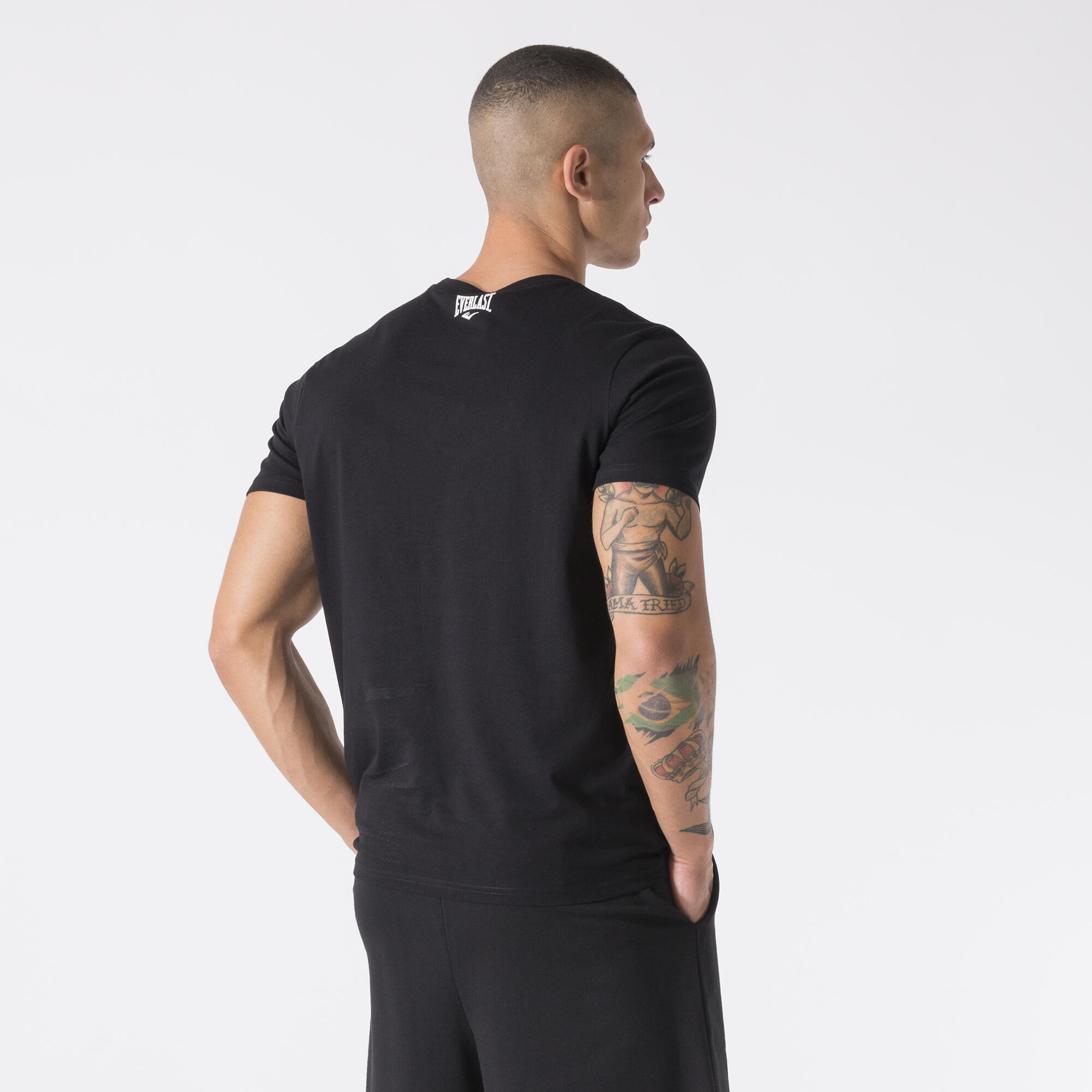 TEE-SHIRT ICONIQUE AVEC LOGO NOIR COTON 3/6
