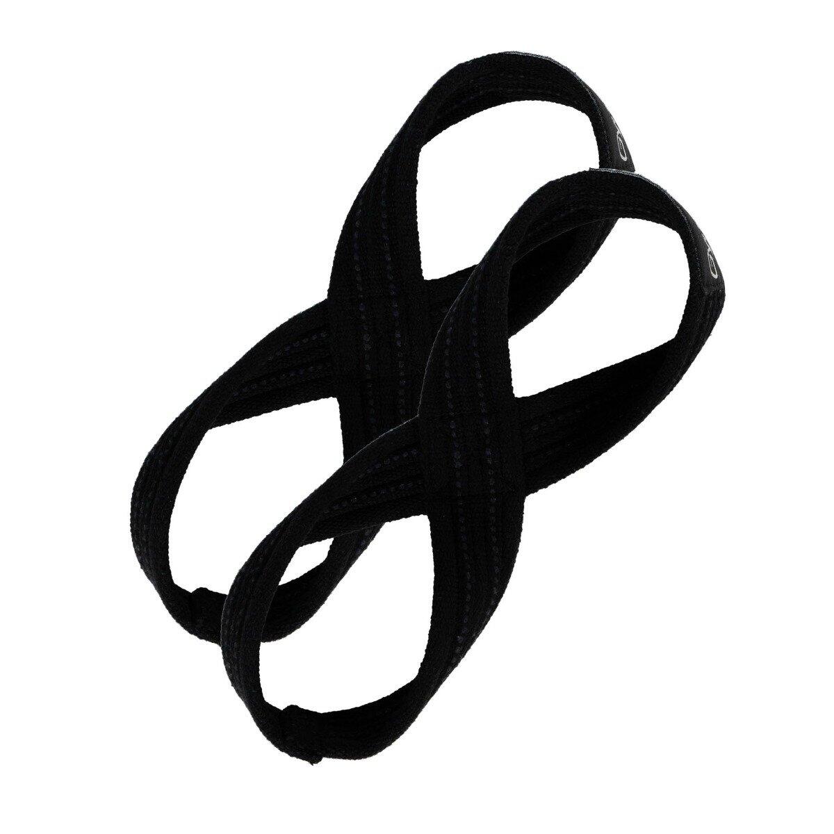 Cinghie pesi a doppio anello nere Figura 8 1/4