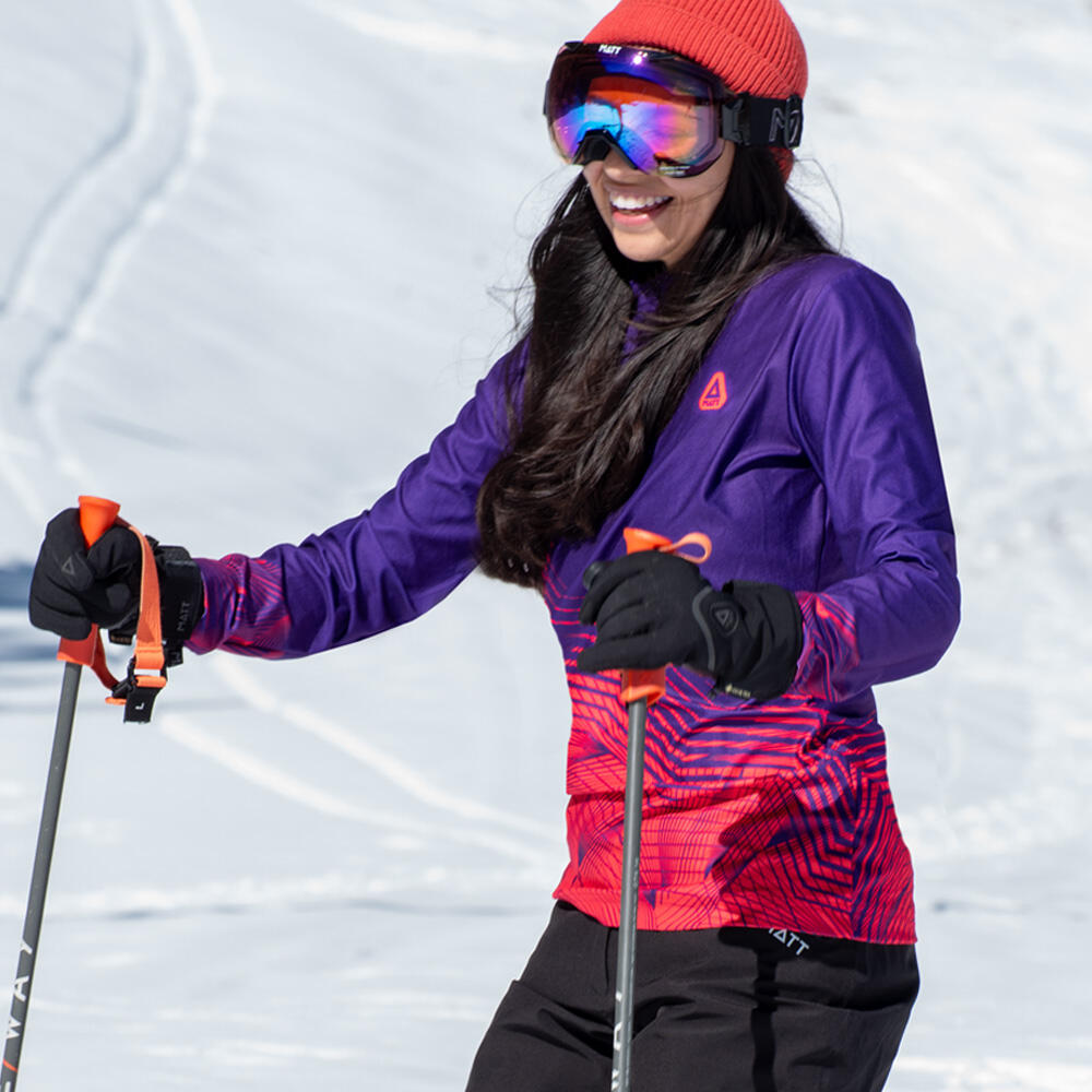 Camiseta manga larga Coolmax Levi Midlayer Mujer Morado 2/2
