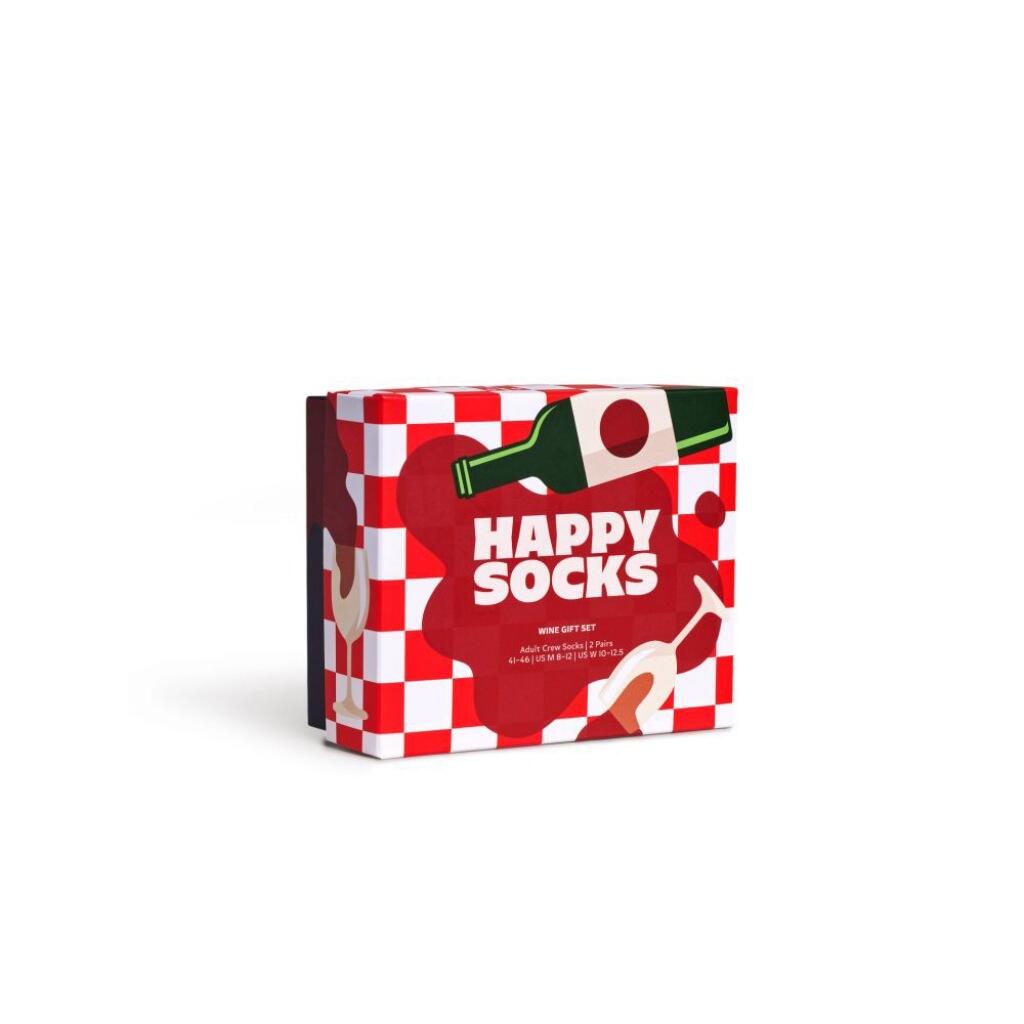 Calze da uomo Happy socks confezione da 2 vino multicolore 4/5