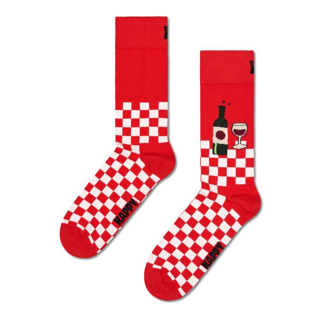 Calze da uomo Happy socks confezione da 2 vino multicolore 2/5