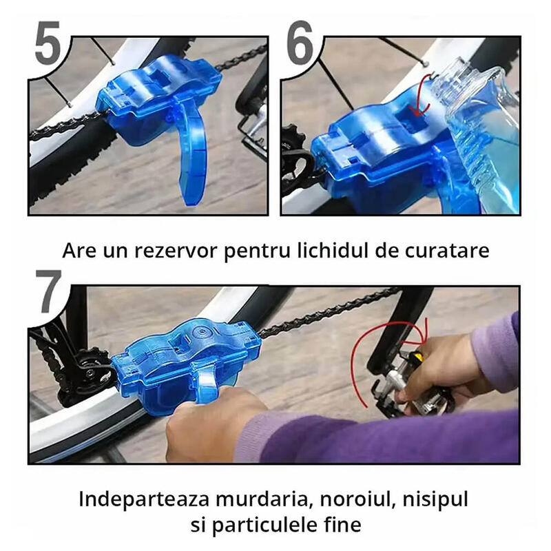 Set curatare bicicleta multifunctional perii, roti, janta, lant, pinioane, frana