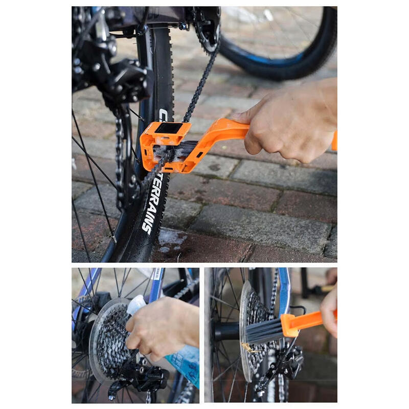 Set curatare bicicleta multifunctional perii, roti, janta, lant, pinioane, frana