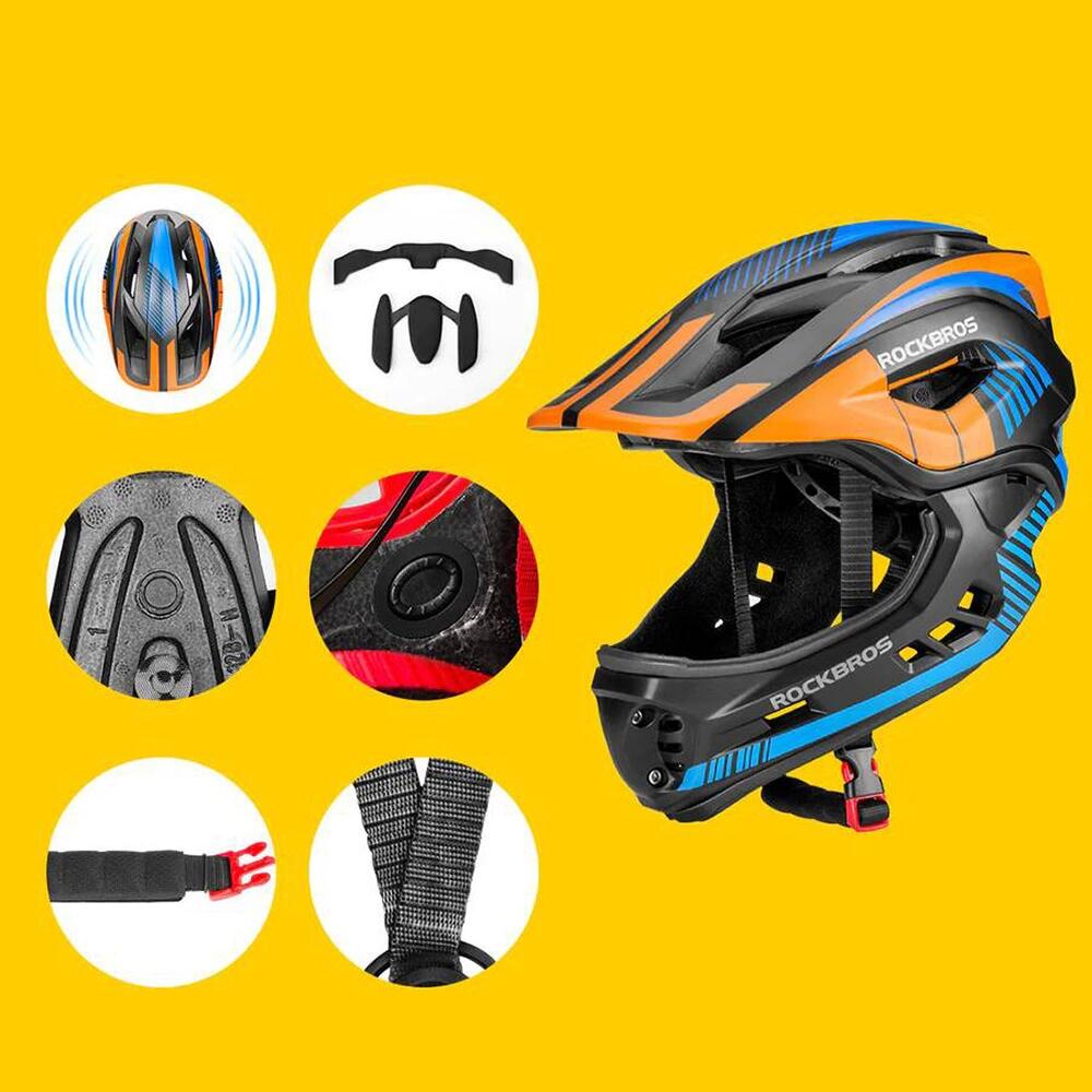 Kask rowerowy dla dzieci z odpinanym podbródkiem 4/7