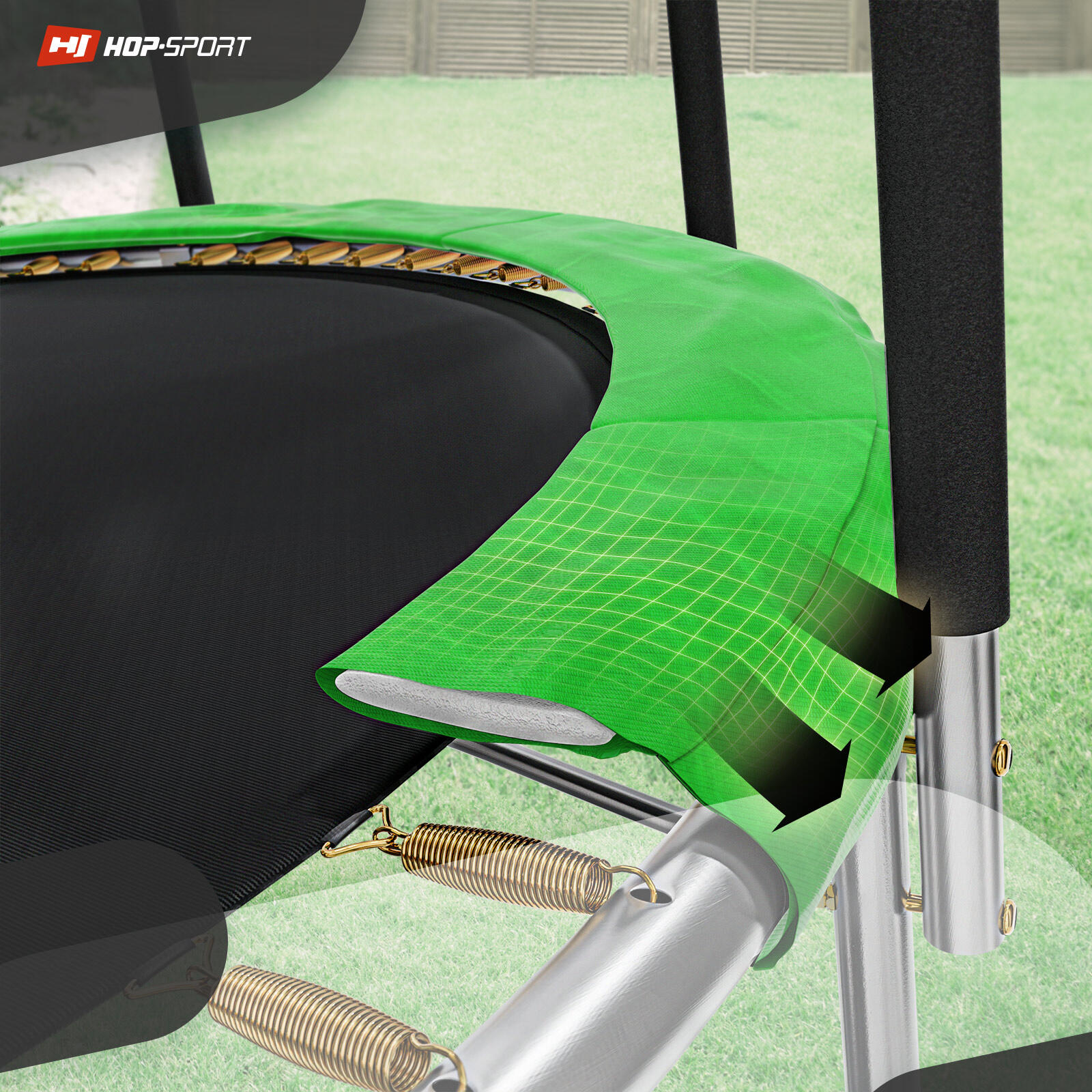 Osłonka sprężyn do trampoliny 16FT Hop-Sport zielona 4/5