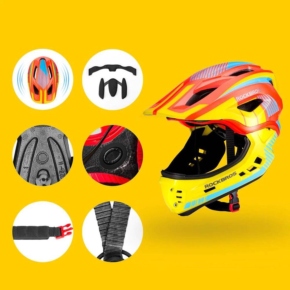 Kask rowerowy dla dziecka z odpinanym podbródkiem 4/7