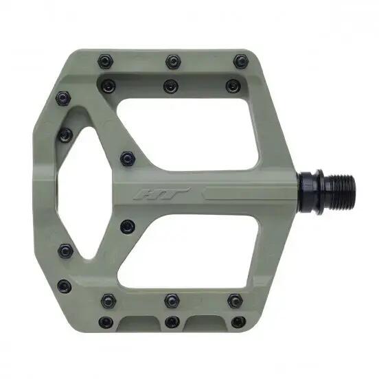 Pair of HT Components Supreme-C PA32A Olive Green Flat Pedals