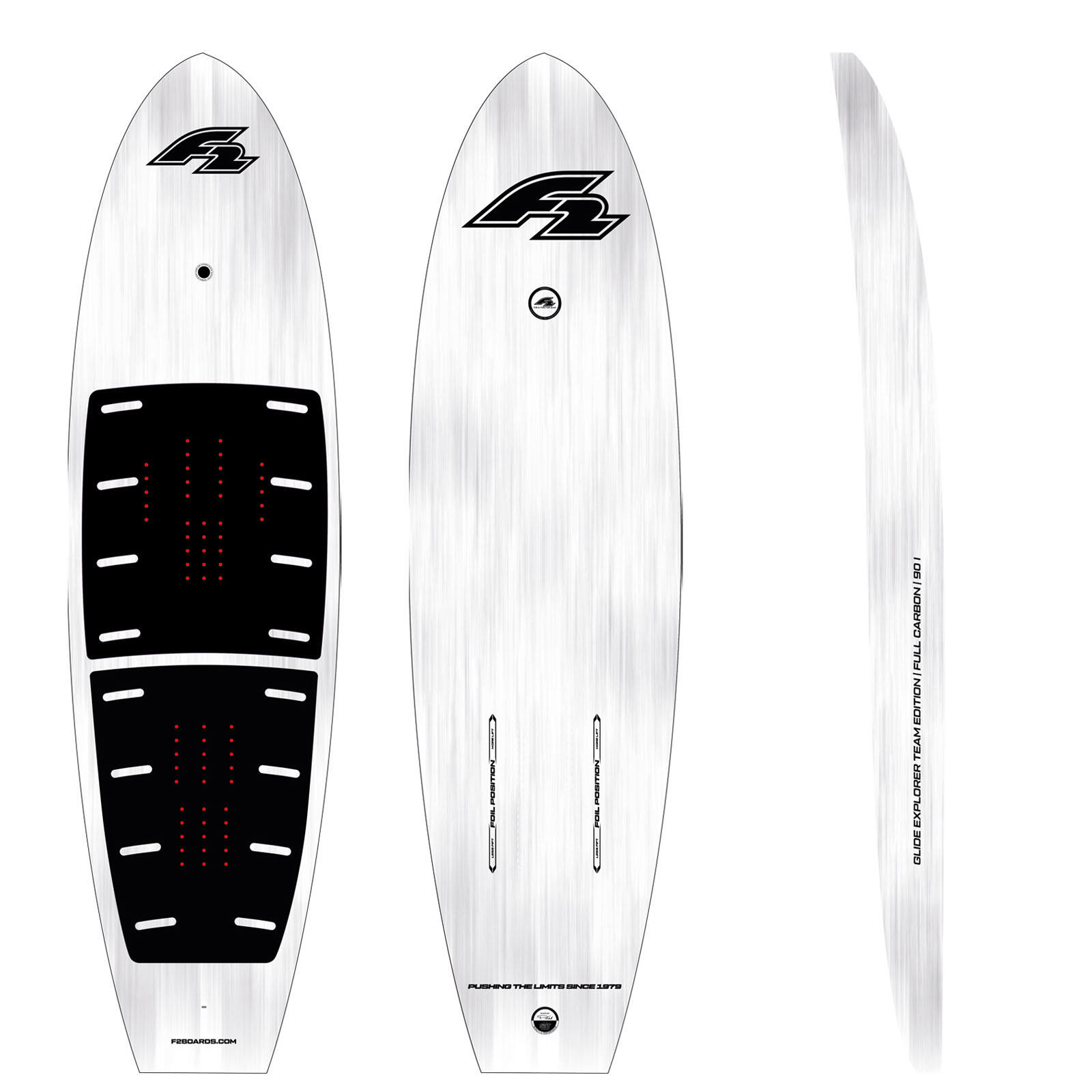 F2 F2  Foil Board Glide Explorer Team Edition Downwind Hardsup 100 l Grau 2024/25