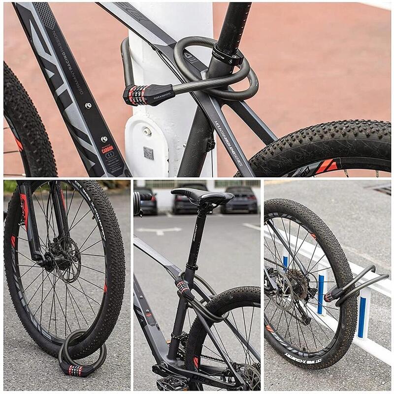 Lacăt biciclete protecție furt rezistent la apă Rks507-1Bk negru