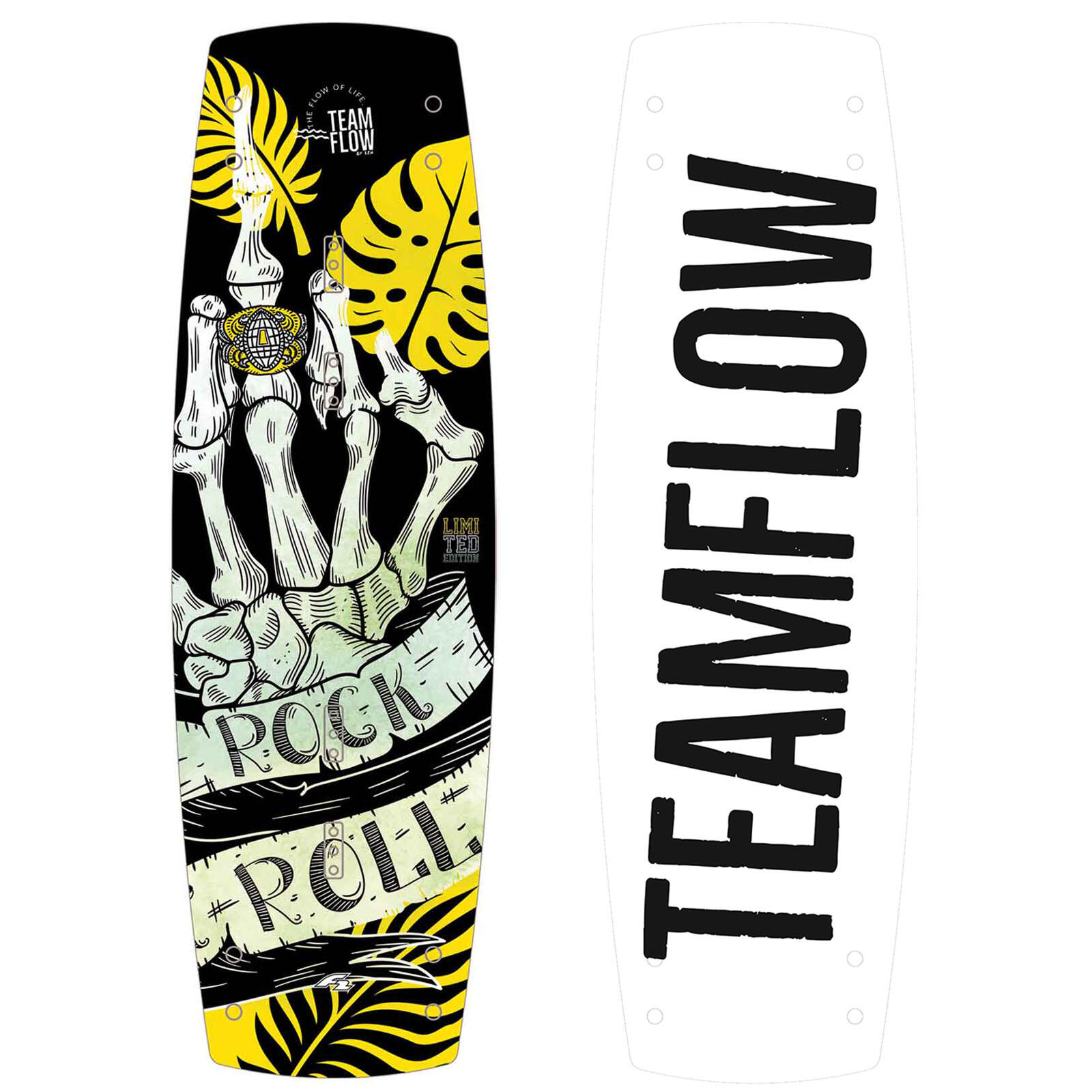 F2  Wakeboard Rock`N´Roll  Team Flow 136 cm Gelb 2025 1/2