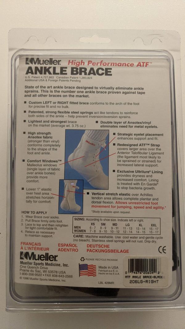 Entre Particuliers - Mueller ATF Ankle Brace LEFT taille L (45-48) 3/3