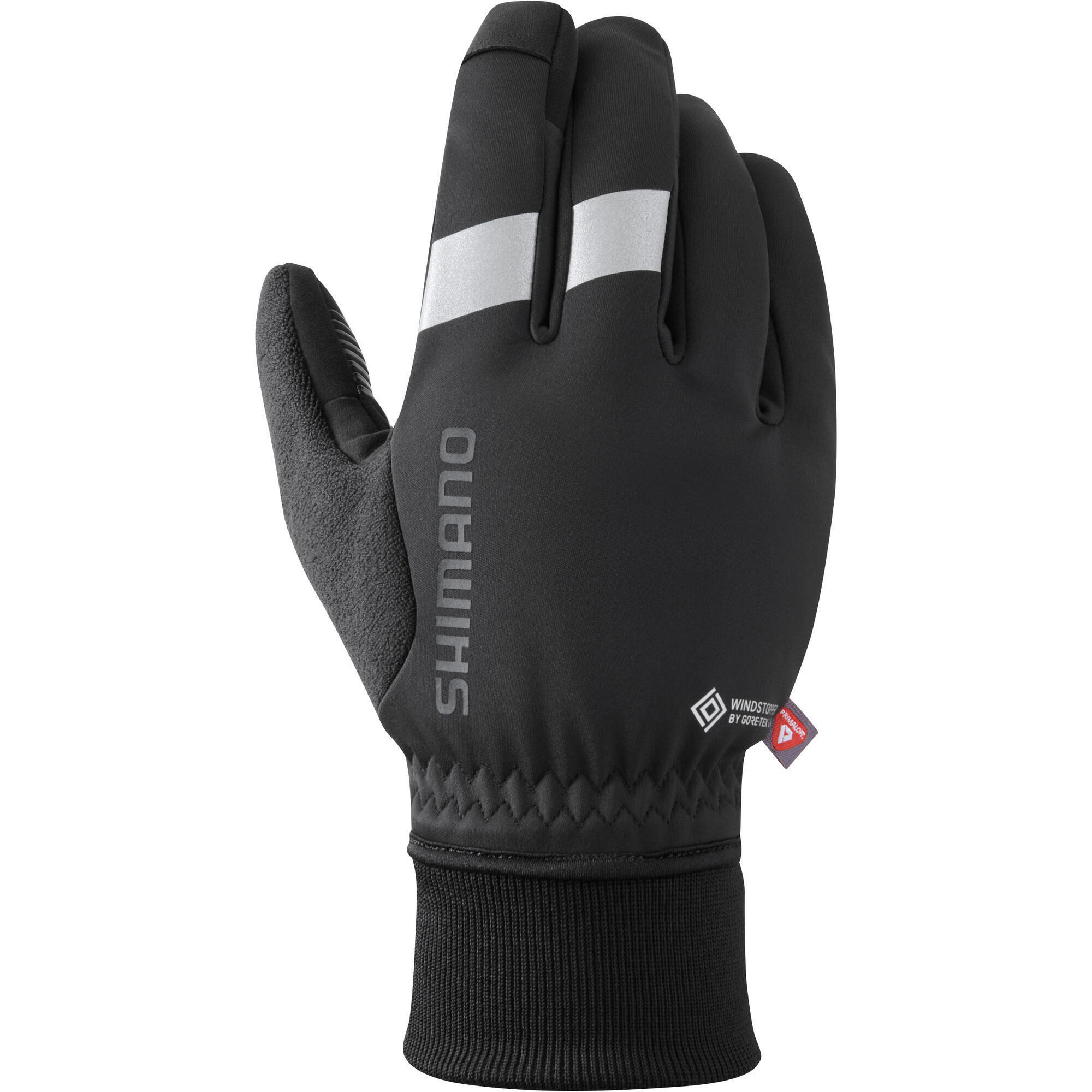 Rękawiczki kolarskie WINDSTOPPER Primaloft, czarne