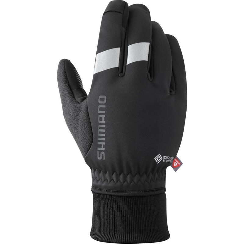 SHIMANO Gants de vélo WINDSTOPPER Primaloft, noir