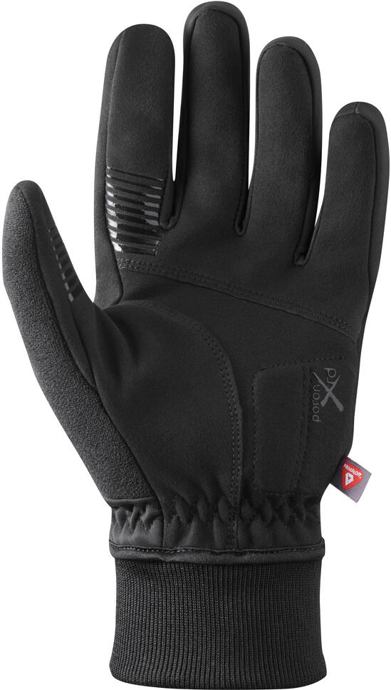 Rękawiczki kolarskie WINDSTOPPER Primaloft, czarno-żółte