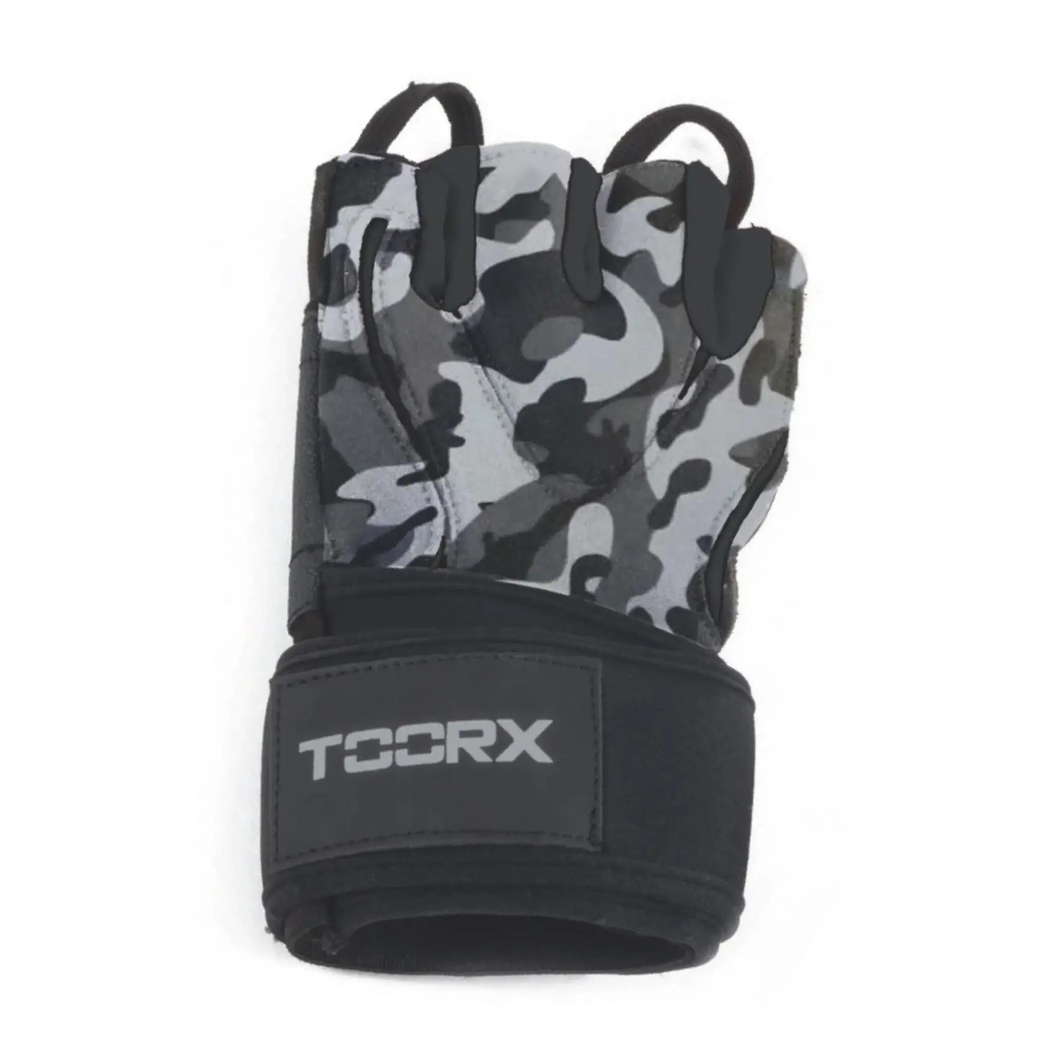 Fitnesshandschoenen - Kunstleer - Camouflage - Maat: M 2/4