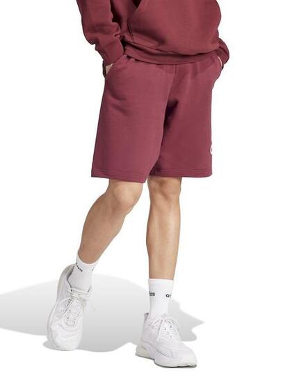 Pantaloncino uomo adidas essentials big logo french terry - bordeaux