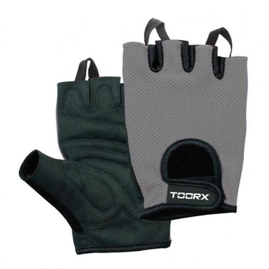 Gants de fitness - Daim - Gris - Taille: S