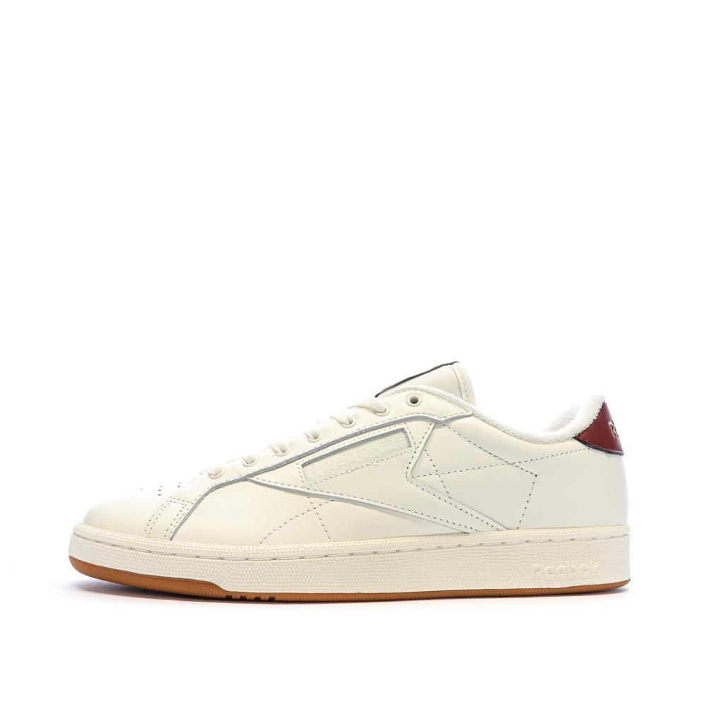 Men's Reebok Club Grounds White/Burgundy Trainers