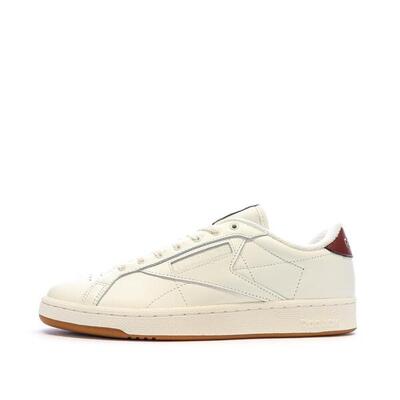 Reebok club grounds heren sneakers wit/bordeauxrood
