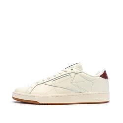 Baskets Blanches/Bordeaux Homme Reebok Club Grounds