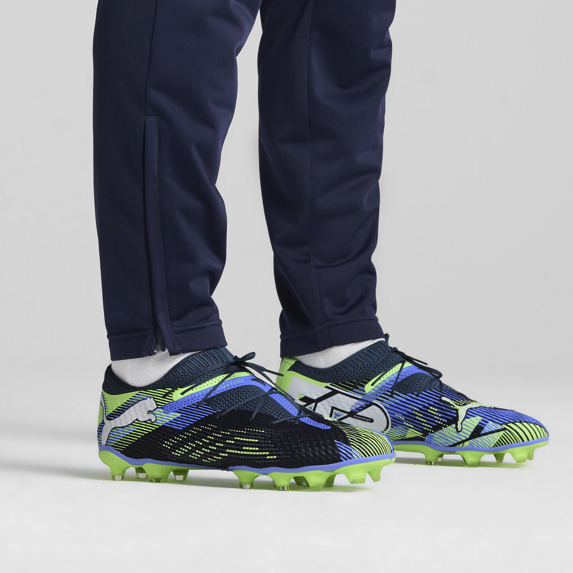 Kopačky FUTURE 7 PRO+ FG/AG PUMA Gray Skies White Fizzy Apple Yellow 3/7