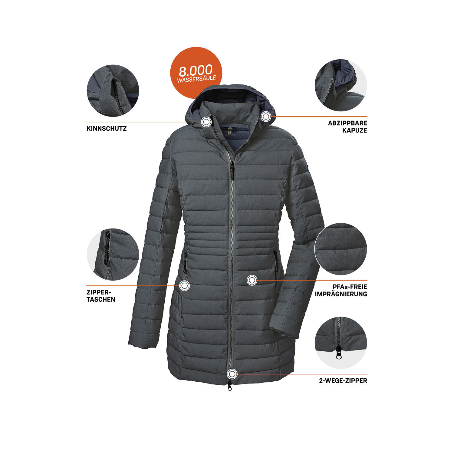 Damen Steppparka GW 14 WMN QLTD PRK_Bacarya 6/6