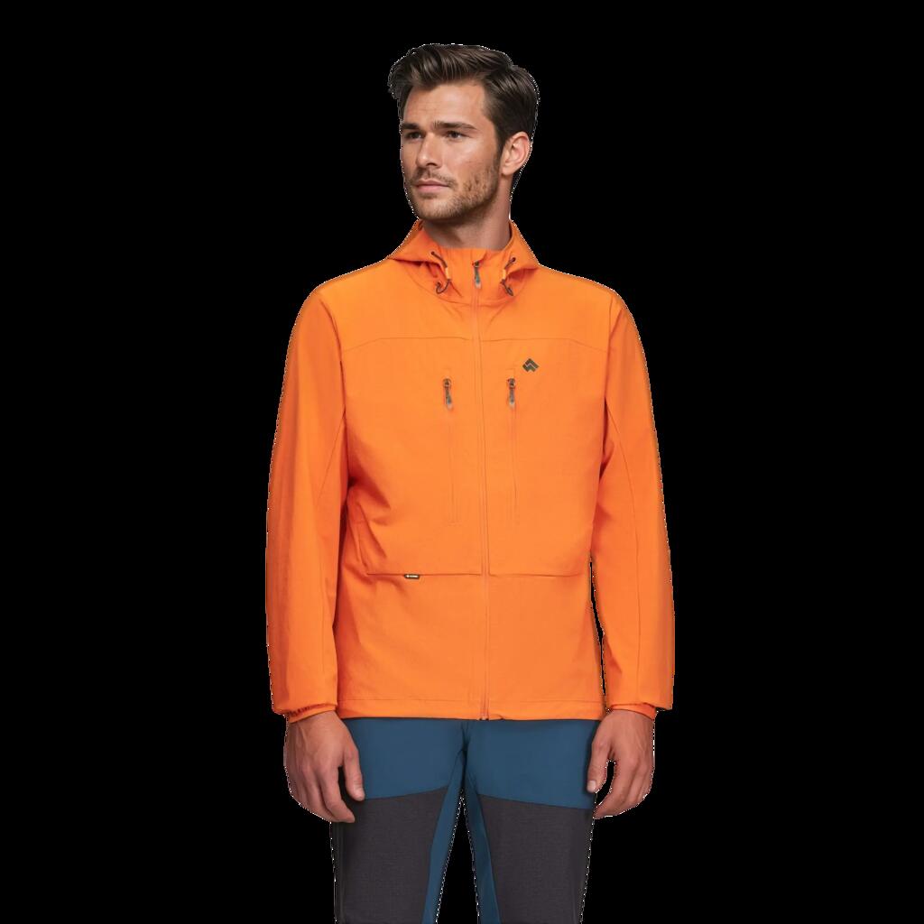 Alpinus Pourri men's lightweight orange softshell jacket
