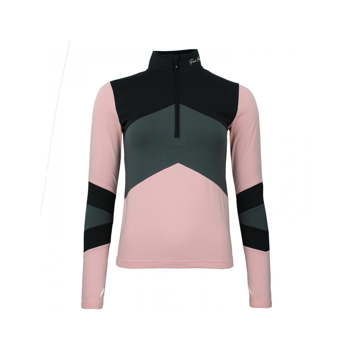 PEAK MOUNTAIN T-shirt con zip da donna Peak Mountain