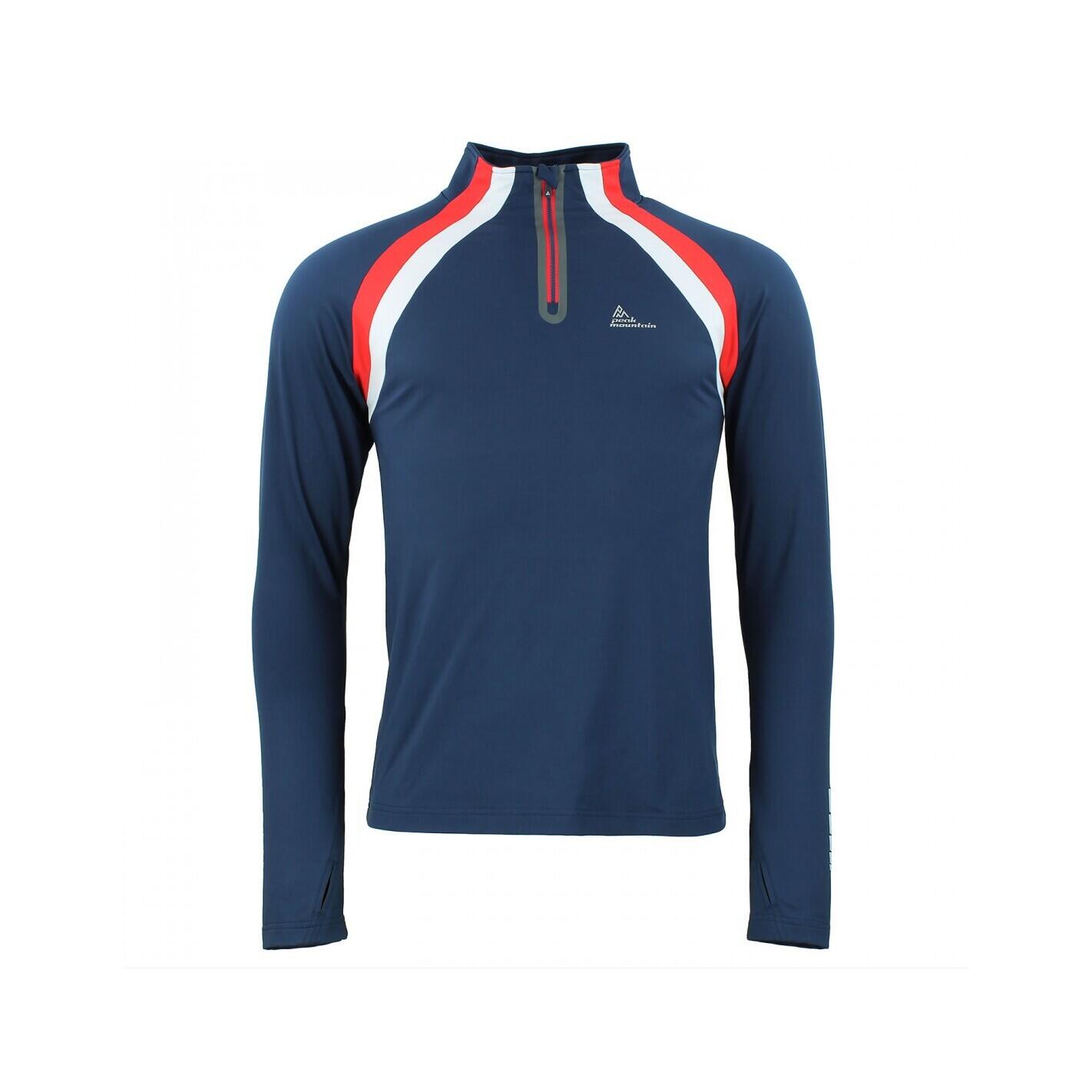 PEAK MOUNTAIN T-shirt con zip Peak Mountain