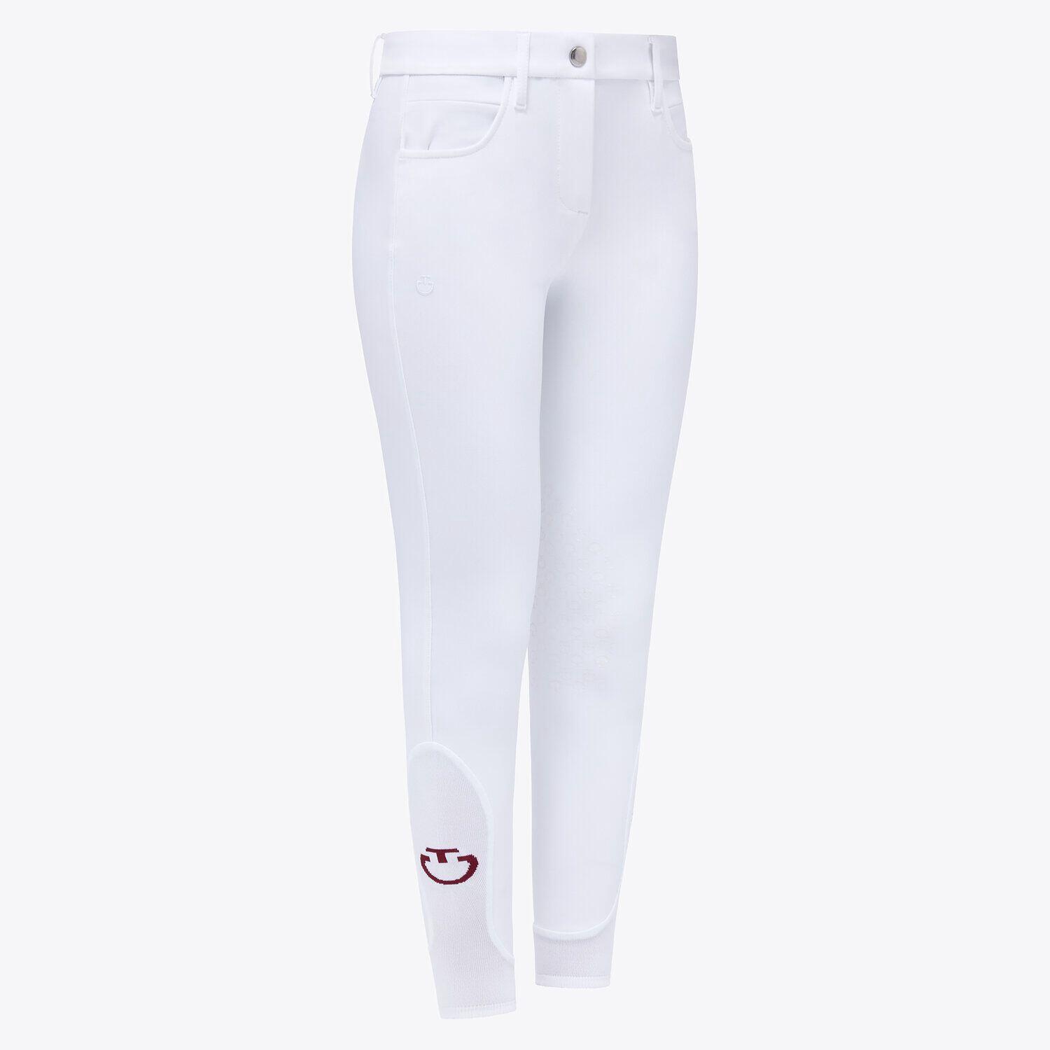 CAVALLERIA TOSCANA Cavalleria Toscana Jumping Rijbroek Knee Grip Meisjes Basis Wit
