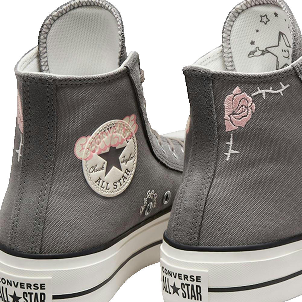 Chaussures Femmes Converse Chuck Taylor All Star Lift Gris 3/3