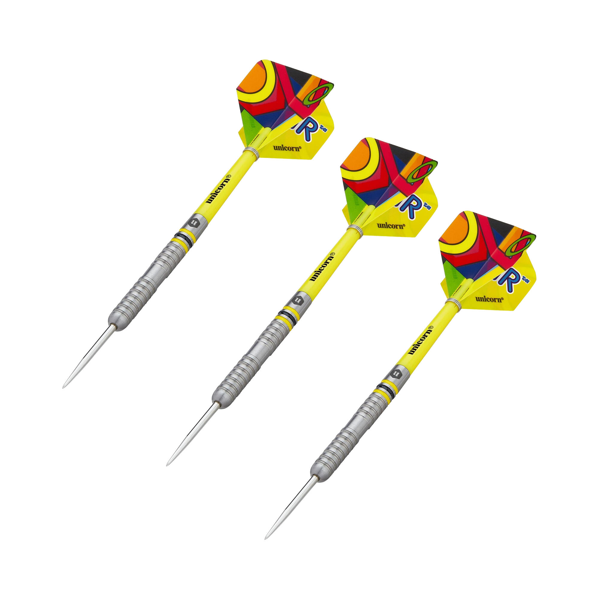 Flair Tungsten Darts Set (Pack of 3) (Yellow/Multicoloured) 1/3