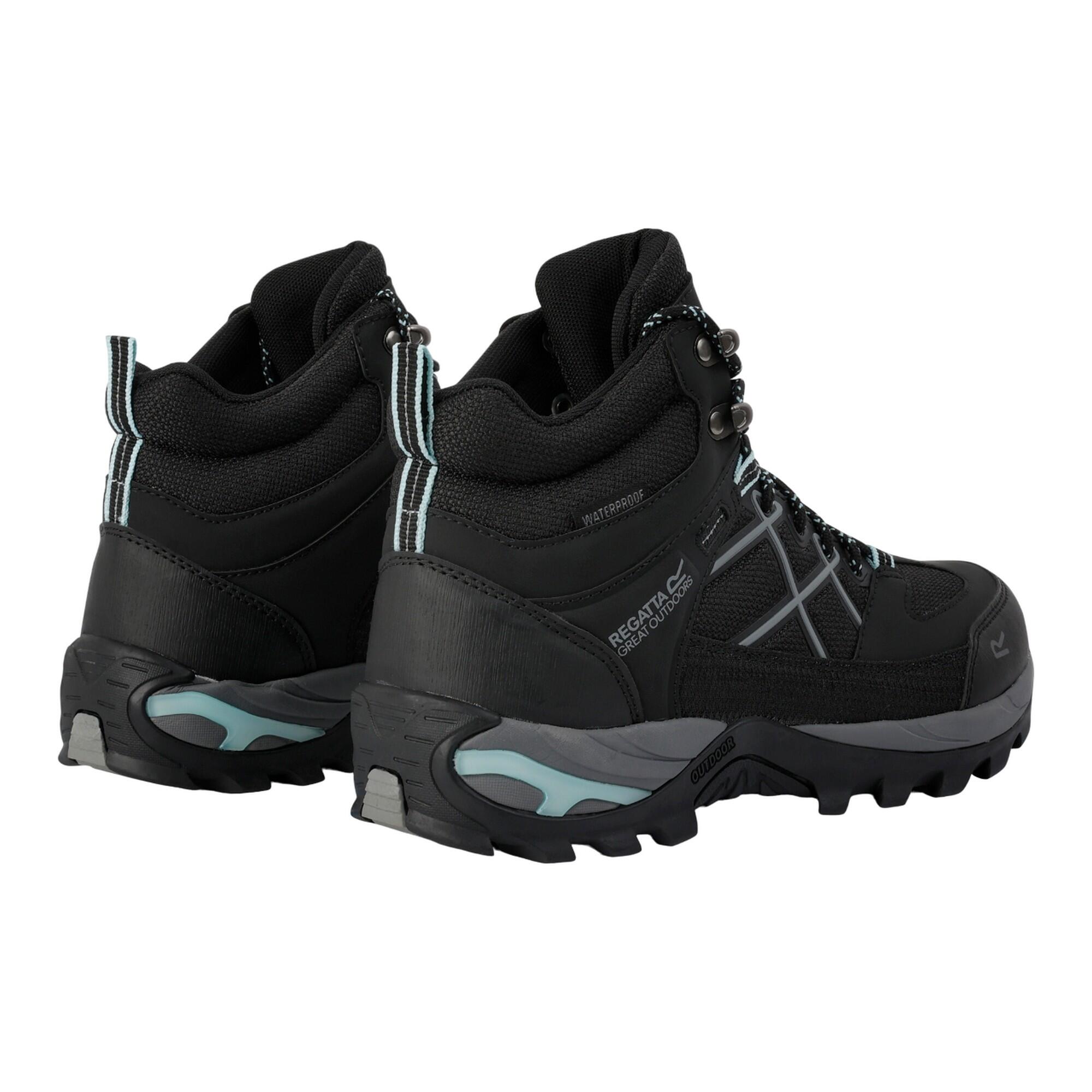 Bottines De Marche SAMARIS Femme (Noir / Turquoise Délavé) 2/5