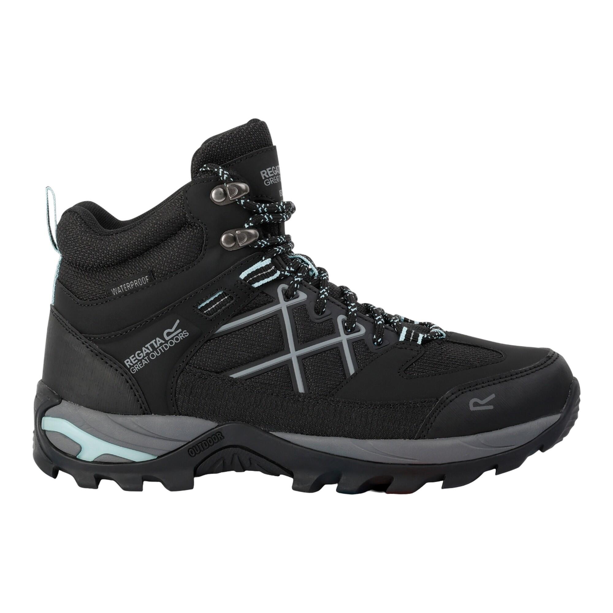 Bottines De Marche SAMARIS Femme (Noir / Turquoise Délavé) 3/5