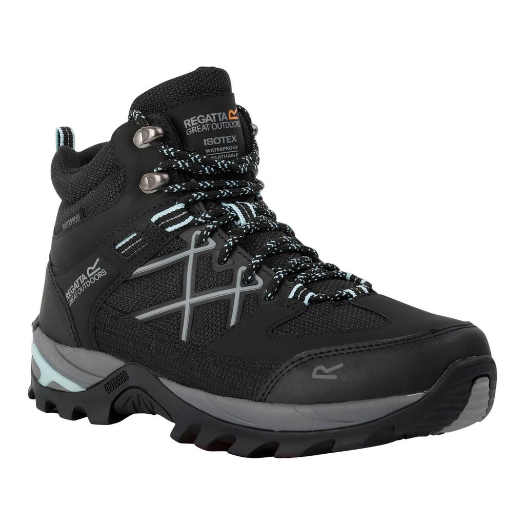 Womens/Ladies Samaris III Walking Boots (Black/Bleached Aqua)