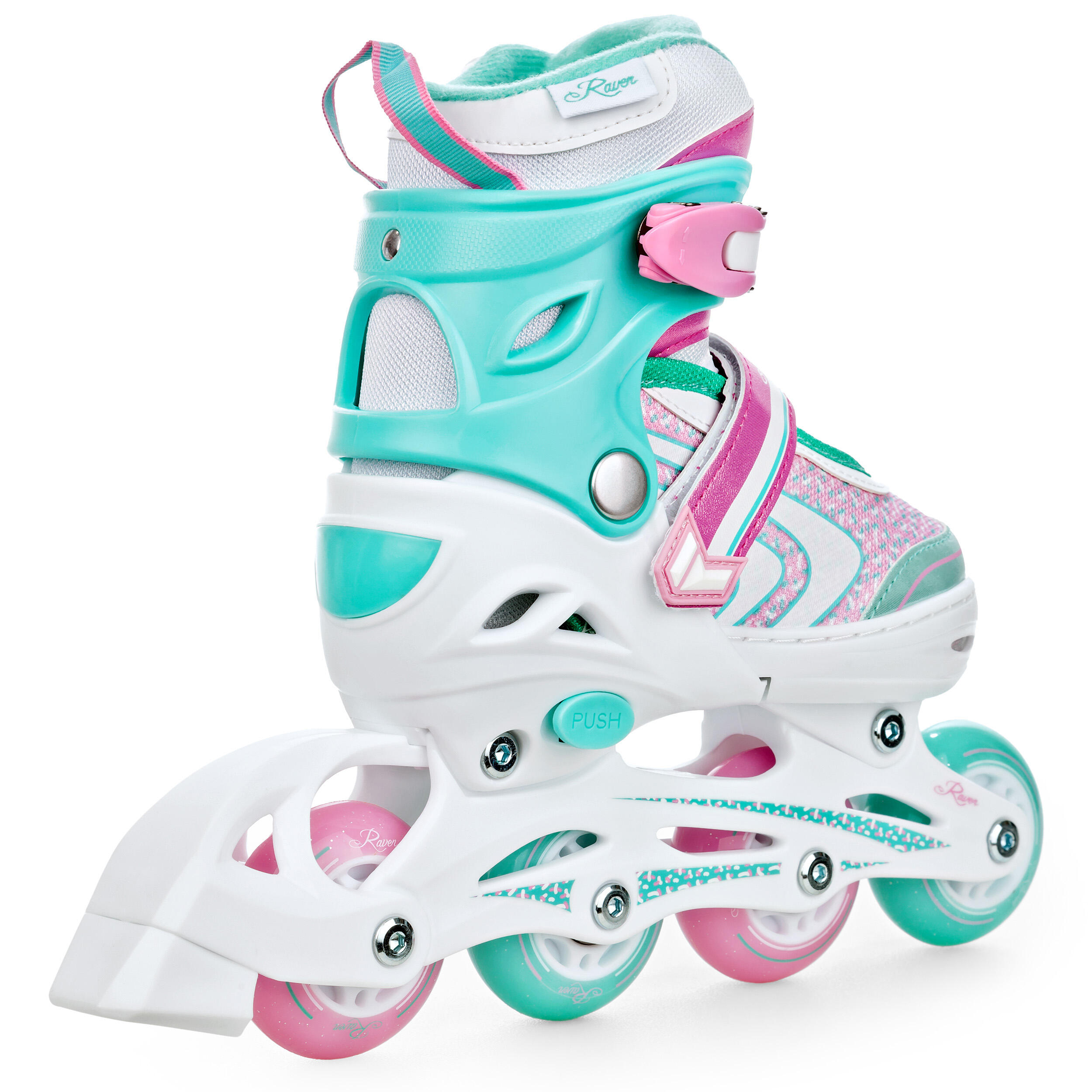 Patins Artísticos Ajustáveis 2 em 1 Raven Lia PLUS Rodas LED luminosas 3/7