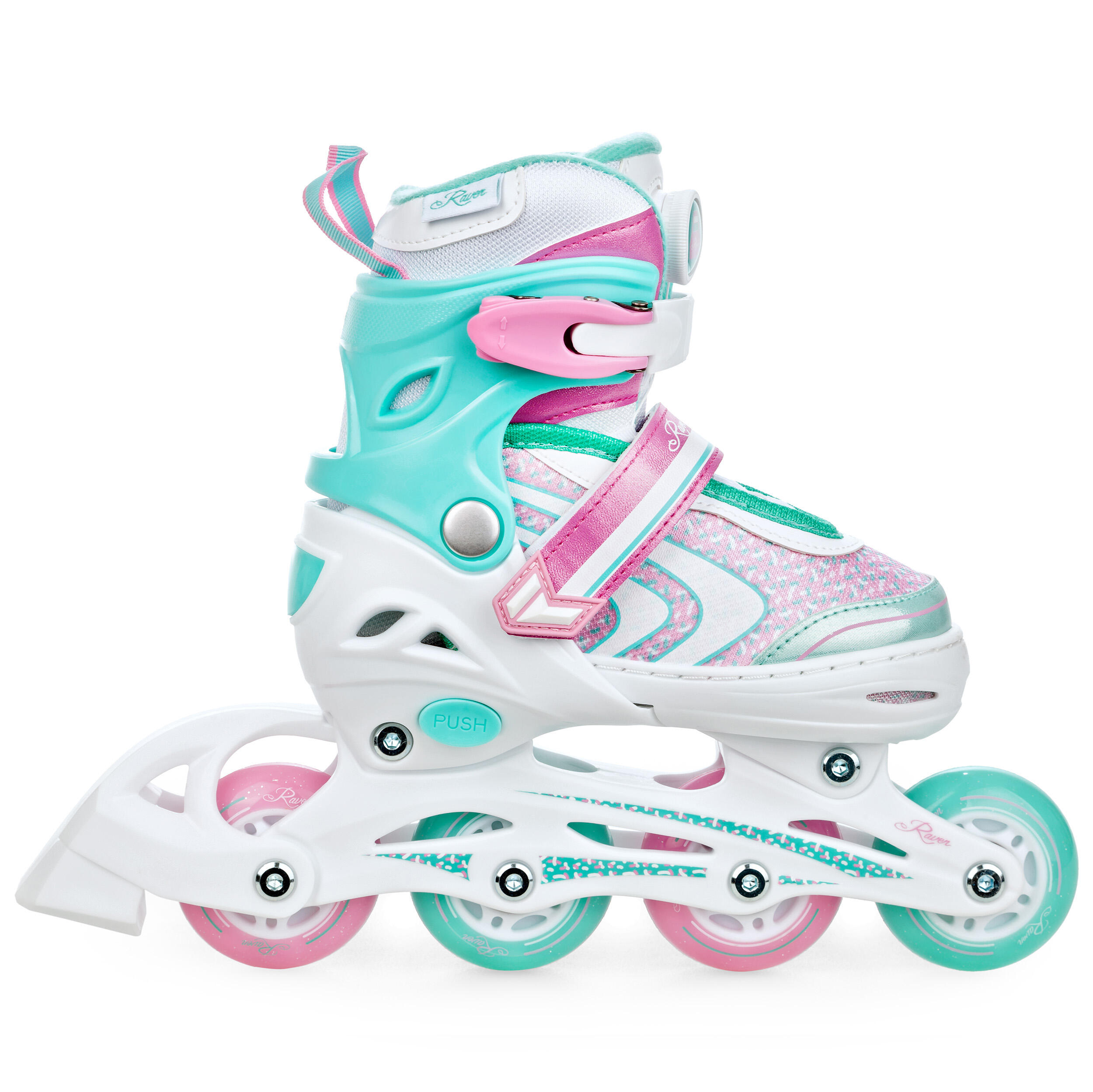 Patins de rodas Patins ajustáveis 4 em 1 Raven Lia PLUS Rodas brilhantes 3/7