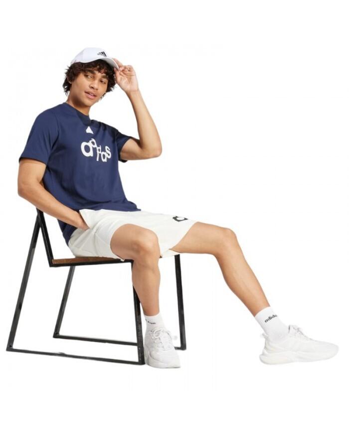 Pantaloncino uomo adidas graphic print - bianco 2/4