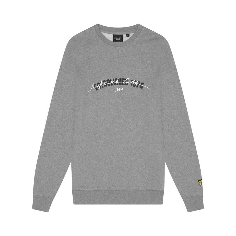 Sweat ESTABLISHED Homme (Gris chiné)