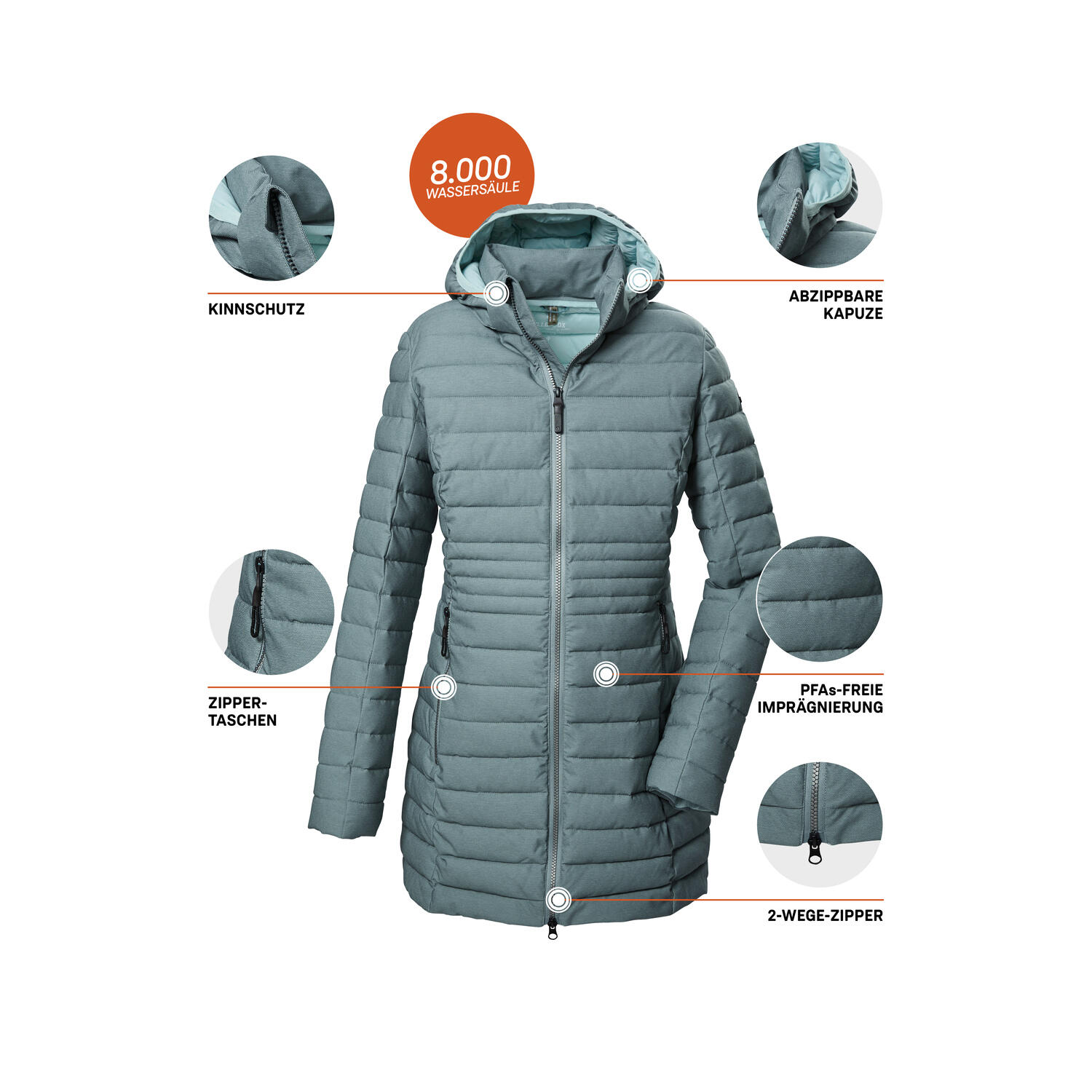 Damen Steppparka GW 14 WMN QLTD PRK_Bacarya 7/7
