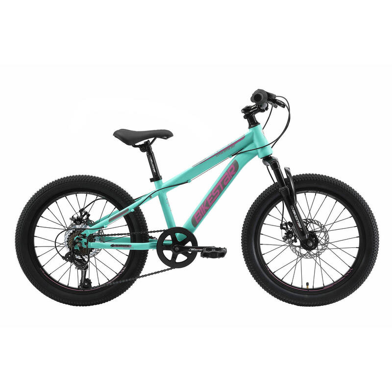 VTT 20" vélo enfant 6 ans, semi-rigide, 21 vitesses, frein à disque