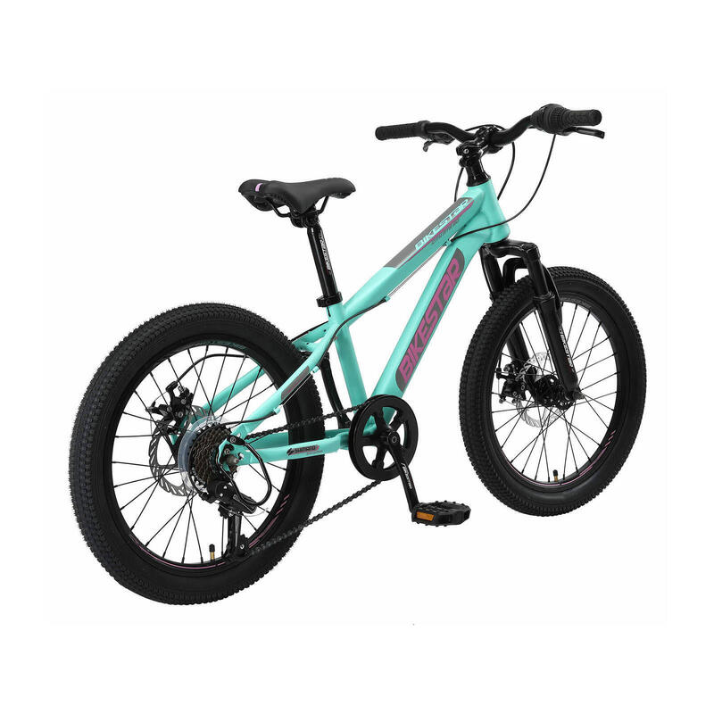 VTT 20" vélo enfant 6 ans, semi-rigide, 21 vitesses, frein à disque