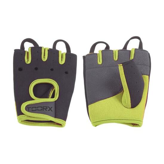 Gants de fitness - Néoprène - Noir/Vert - Taille: L