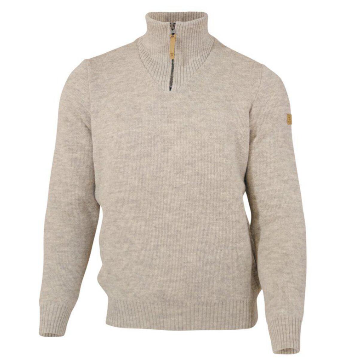 IVANHOEOEFSWEDEN Svetr NLS Elm Birch s půlzipem – 100% čistá, nebarvená vlna