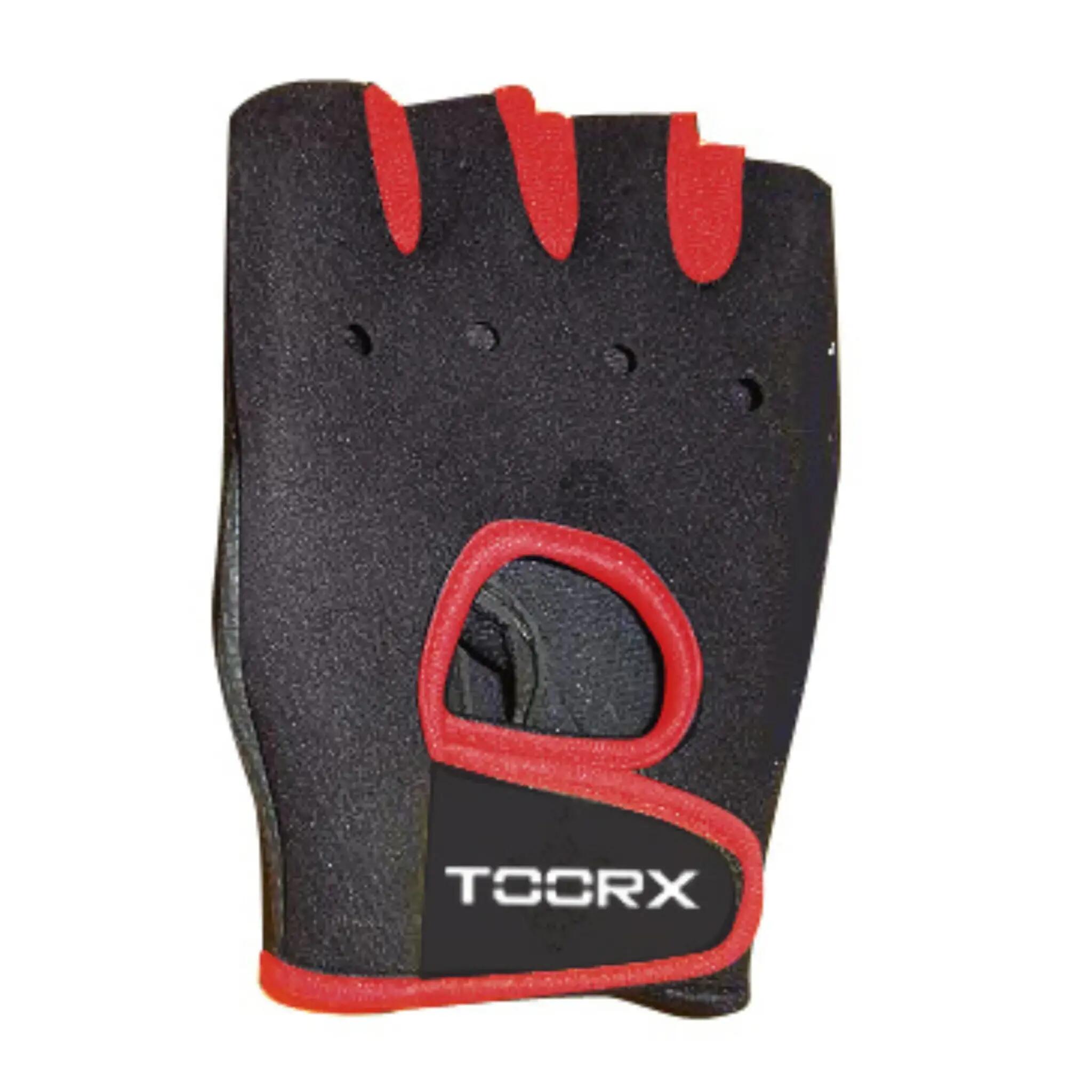 Gants de fitness - Cuir - Rouge - Größe: L 2/3