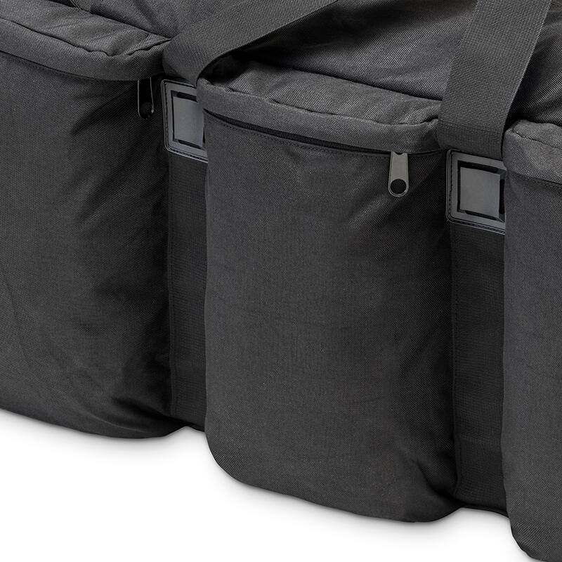 Borsone da viaggio - zaino - 100 litri - con 6 scomparti - Nero 5/5