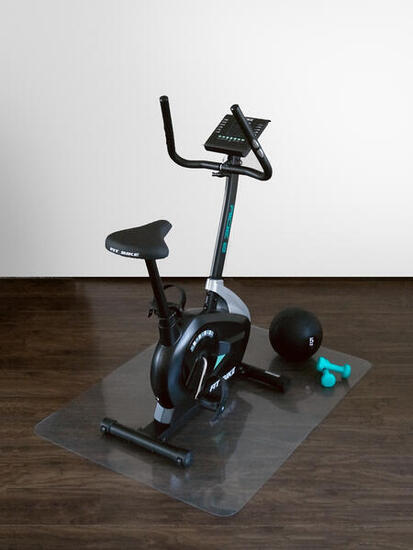 Schutzmatte für Fitnessgeräte 90x120 cm - Transparent