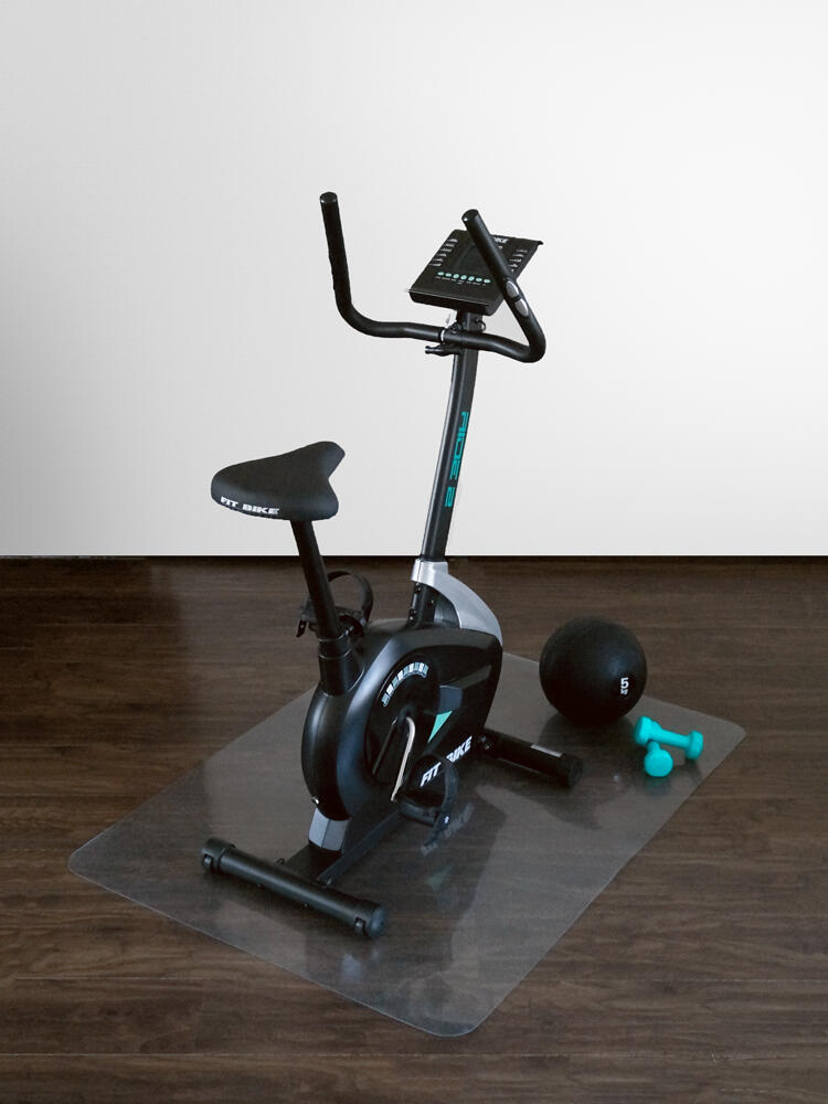 Lot De 2 Tapis Antidérapants Pour Vélo D'appartement - 60x30 Cm, Caoutchouc, Absorbe Bruit Et Vibrations - Protège Sol