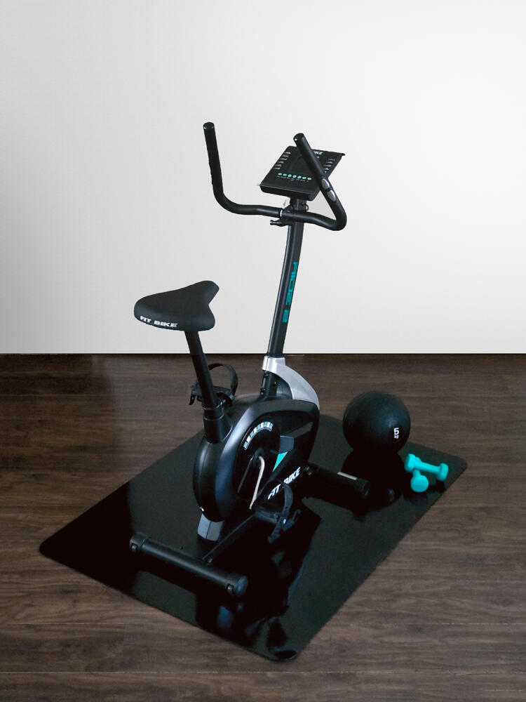 Subpavimentos / tapete de protecção para máquinas de fitness preto - 120x150 cm
