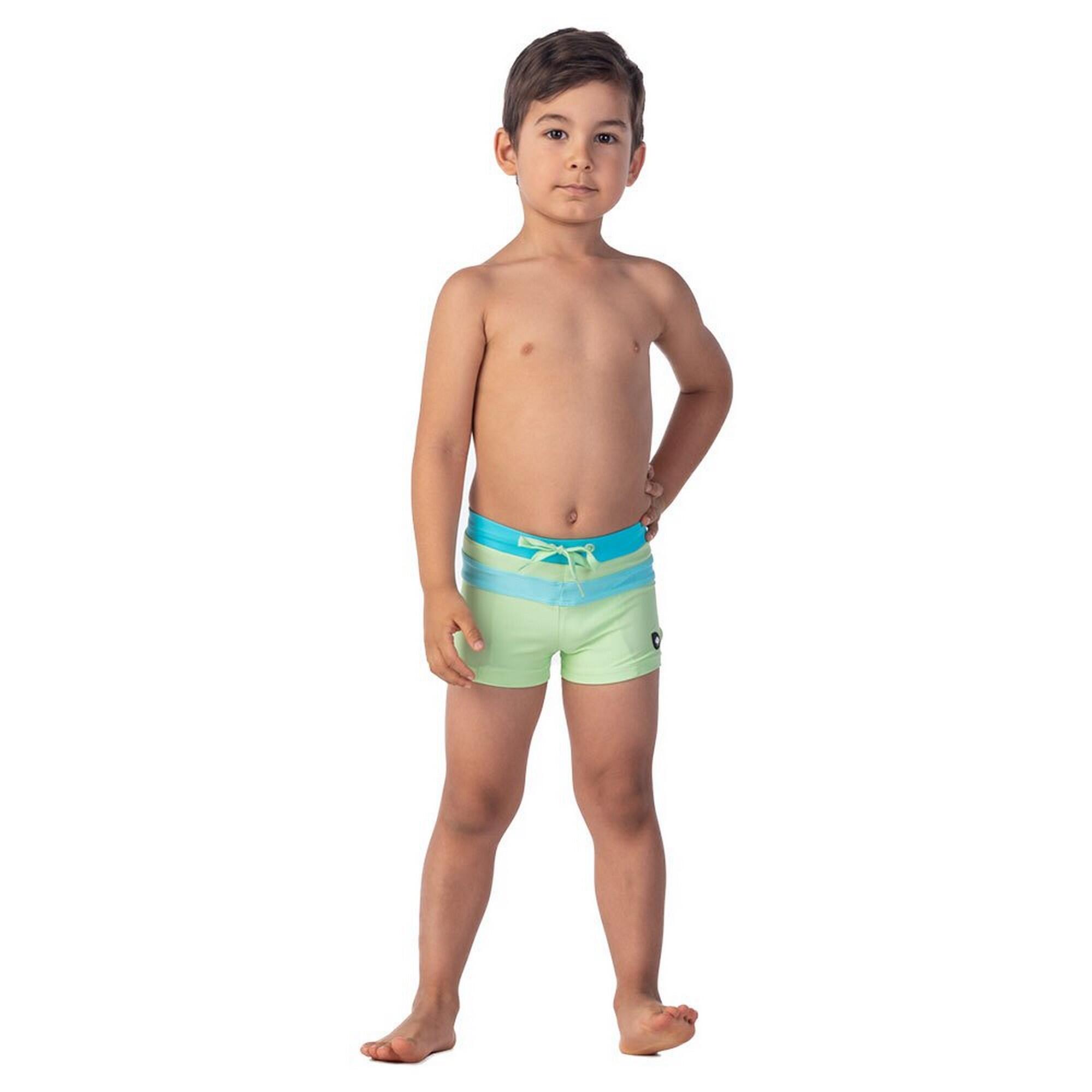 AQUAWAVE Tahu Zwemshort Kinderen/Kinderen (Paradijsgroen/Blauwe uitstraling)